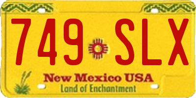 NM license plate 749SLX