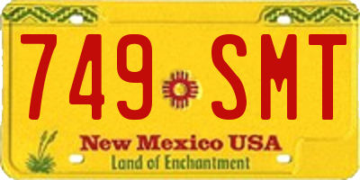 NM license plate 749SMT