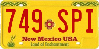 NM license plate 749SPI