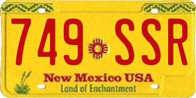 NM license plate 749SSR