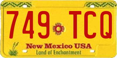 NM license plate 749TCQ