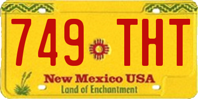 NM license plate 749THT
