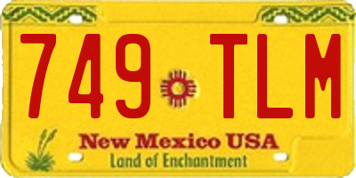 NM license plate 749TLM