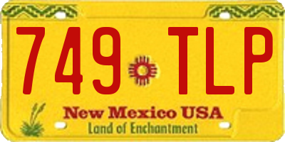 NM license plate 749TLP