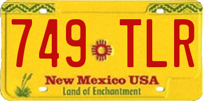 NM license plate 749TLR