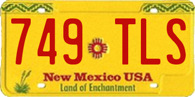 NM license plate 749TLS