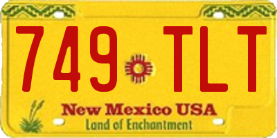 NM license plate 749TLT