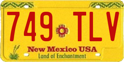 NM license plate 749TLV