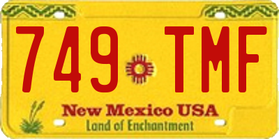 NM license plate 749TMF