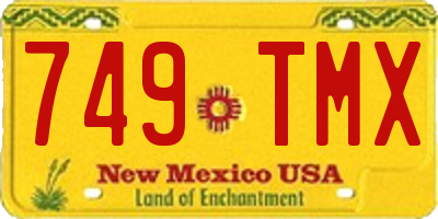 NM license plate 749TMX