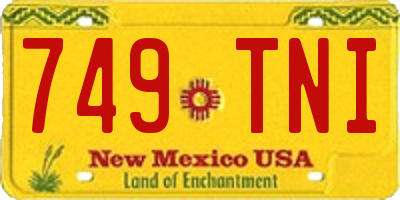 NM license plate 749TNI