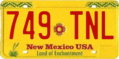 NM license plate 749TNL