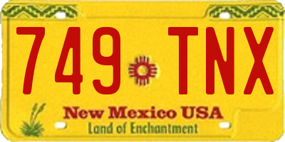 NM license plate 749TNX