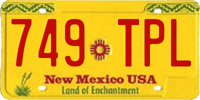 NM license plate 749TPL
