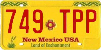 NM license plate 749TPP