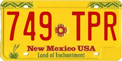 NM license plate 749TPR