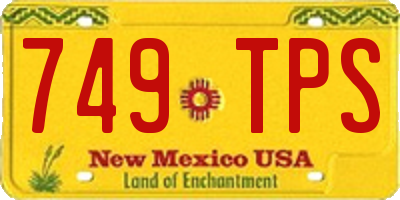 NM license plate 749TPS