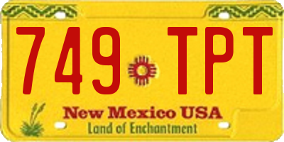 NM license plate 749TPT