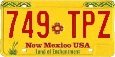 NM license plate 749TPZ