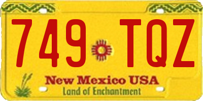 NM license plate 749TQZ