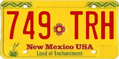 NM license plate 749TRH