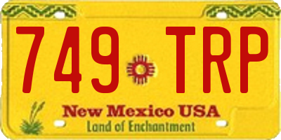 NM license plate 749TRP