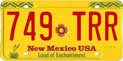NM license plate 749TRR