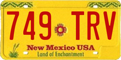 NM license plate 749TRV