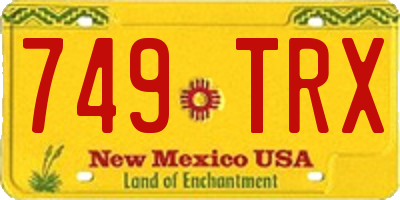 NM license plate 749TRX