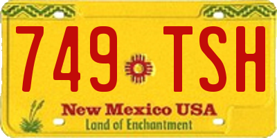 NM license plate 749TSH
