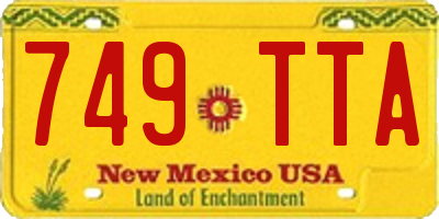 NM license plate 749TTA