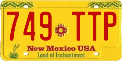 NM license plate 749TTP