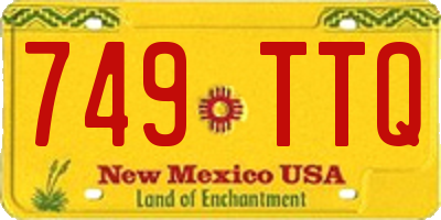 NM license plate 749TTQ