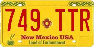 NM license plate 749TTR