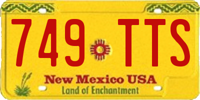 NM license plate 749TTS