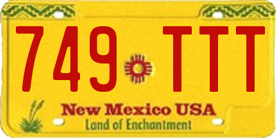 NM license plate 749TTT