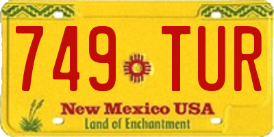NM license plate 749TUR