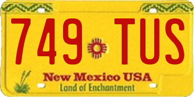 NM license plate 749TUS