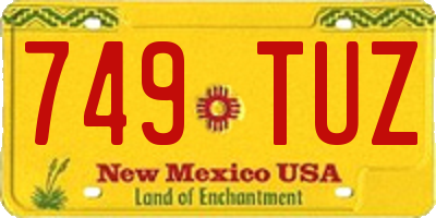 NM license plate 749TUZ