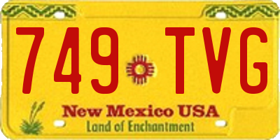 NM license plate 749TVG