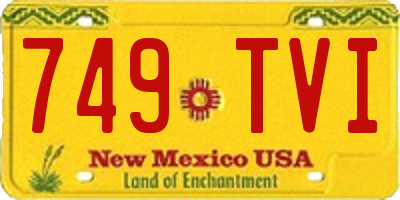 NM license plate 749TVI
