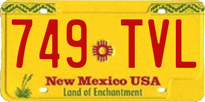 NM license plate 749TVL