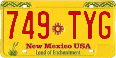 NM license plate 749TYG