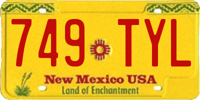NM license plate 749TYL