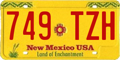 NM license plate 749TZH