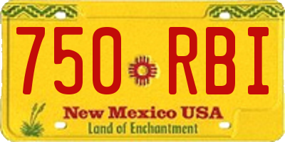 NM license plate 750RBI