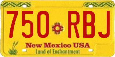 NM license plate 750RBJ