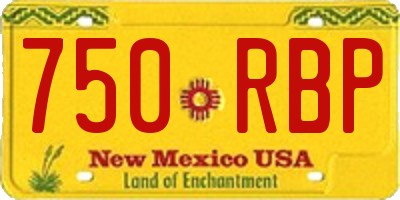 NM license plate 750RBP