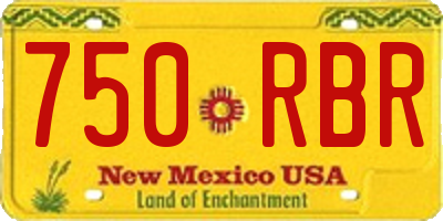 NM license plate 750RBR