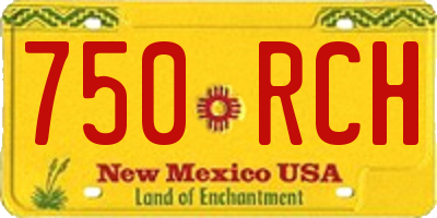 NM license plate 750RCH